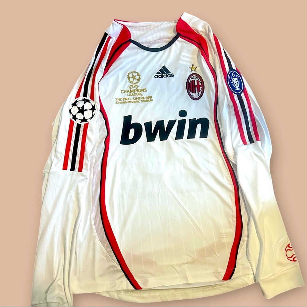 2006/07 ac Milan away champions league final kit. Kaka soccer football jersey. - Picture 2 of 2
